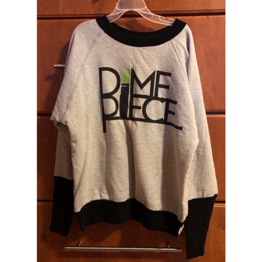 dimepiece la lipstick logo sweatshirt